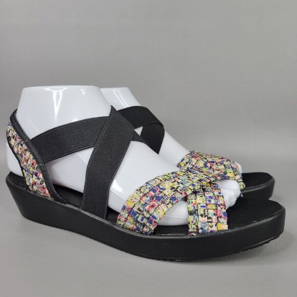 Bernie Mev Womens Splash Lisa Sandal Crisscross Elastic Strap Multicolor Size 38 - Picture 3 of 12